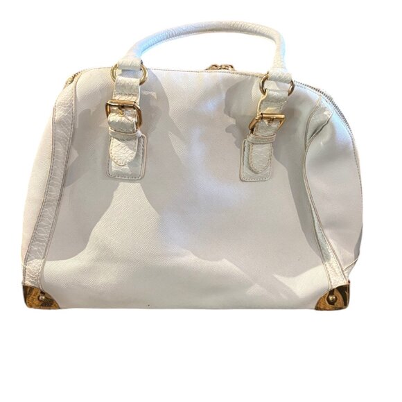 Aldo faux leather large white satchel handbag purse - Picture 1 of 15